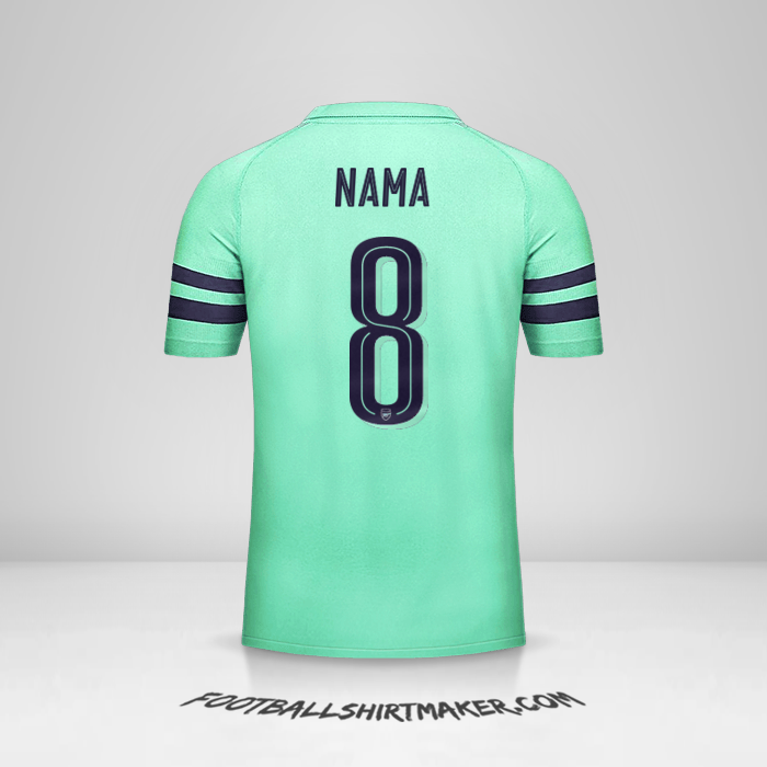 Jersey Arsenal Cup 2018/19 Ketiga -  nama - 8