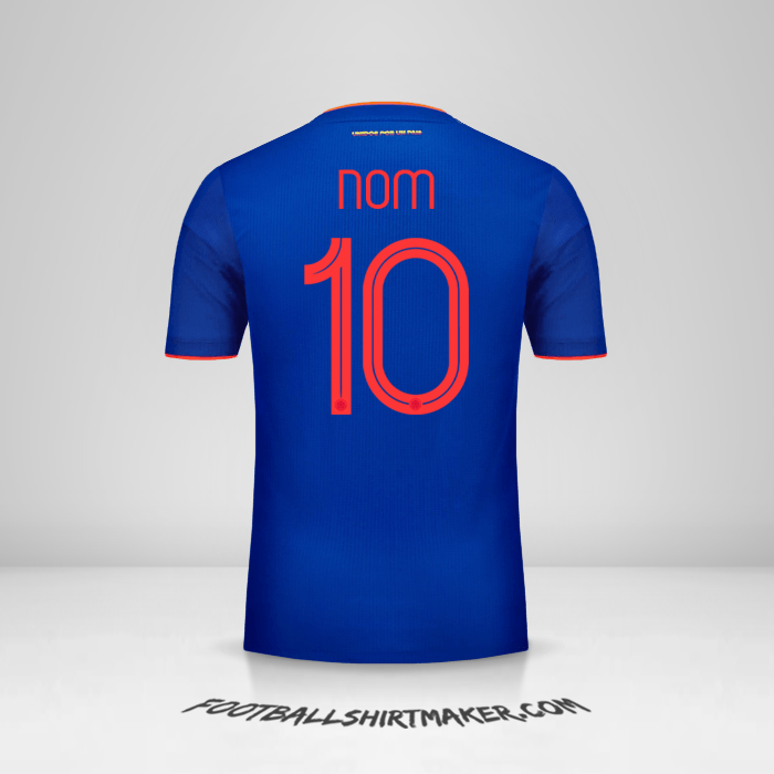 Maillot Colombie 2019 Extérieur -  nom - 10