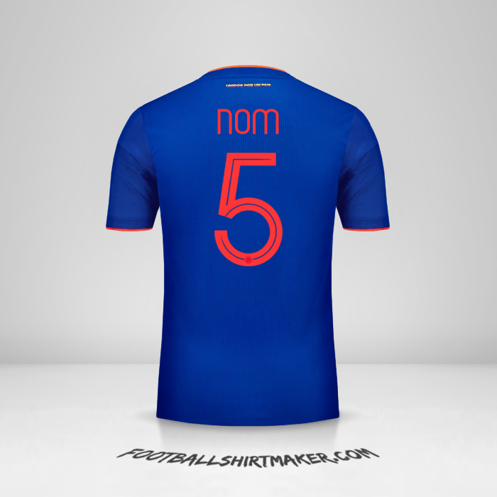Maillot Colombie 2019 Extérieur -  nom - 5