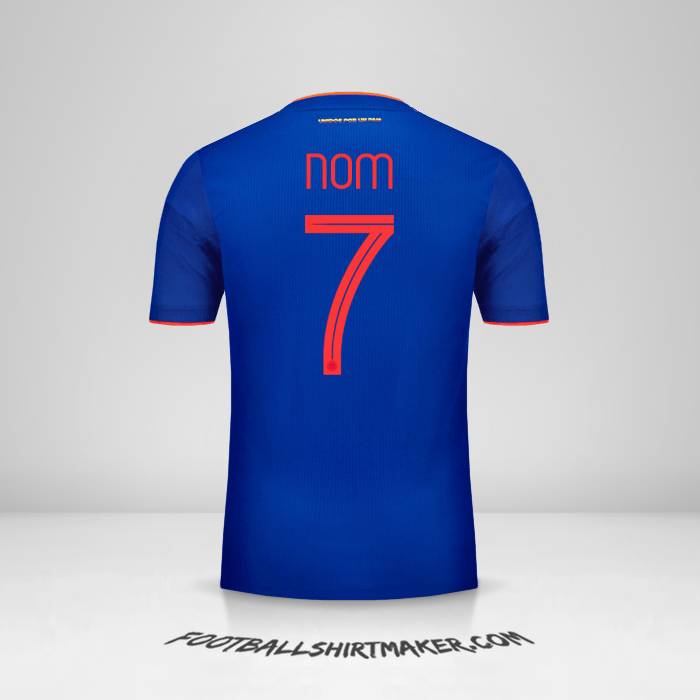 Maillot Colombie 2019 Extérieur -  nom - 7