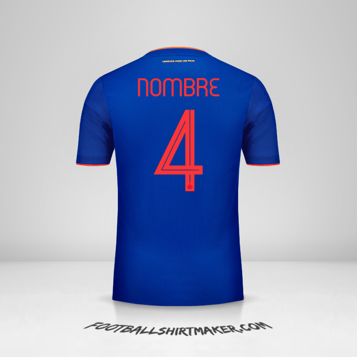 Camiseta Colombia 2019 Visita -  nombre - 4