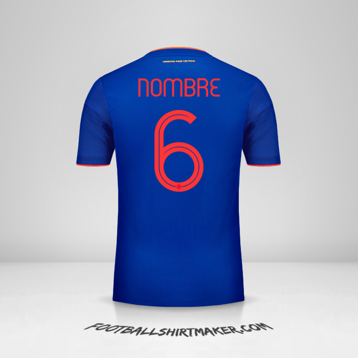 Camiseta Colombia 2019 Visita -  nombre - 6