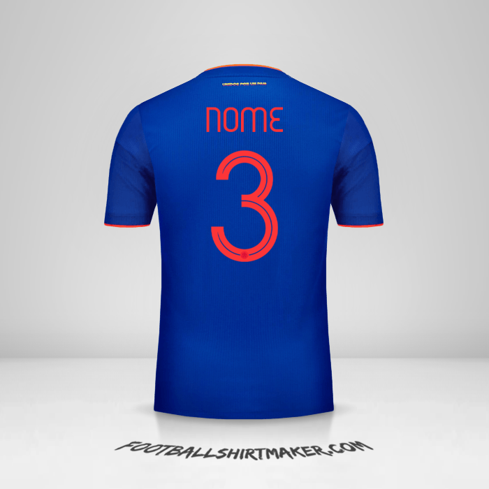 Maglia Colombia 2019 Seconda -  nome - 3
