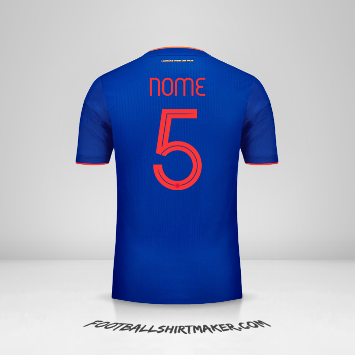 Maglia Colombia 2019 Seconda -  nome - 5