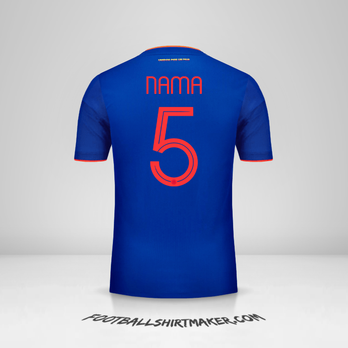 Jersey Kolombia 2019 Alternatif -  nama - 5