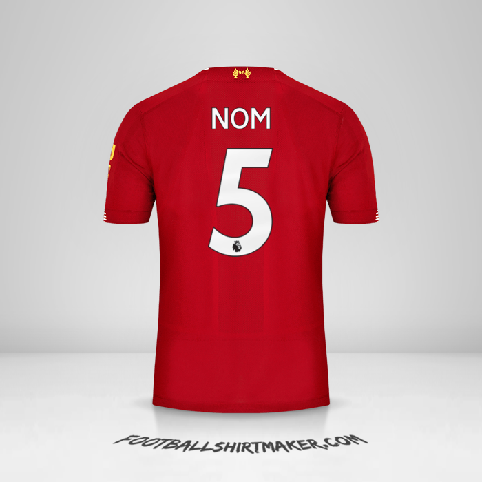 Maillot Liverpool FC 2019/20 -  nom - 5
