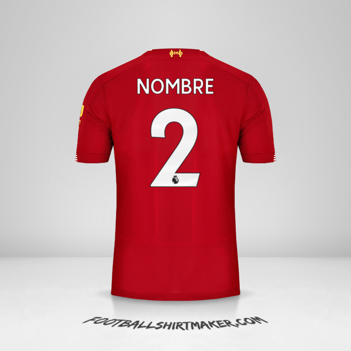 Jersey Liverpool FC 2019/20 -  nombre - 2