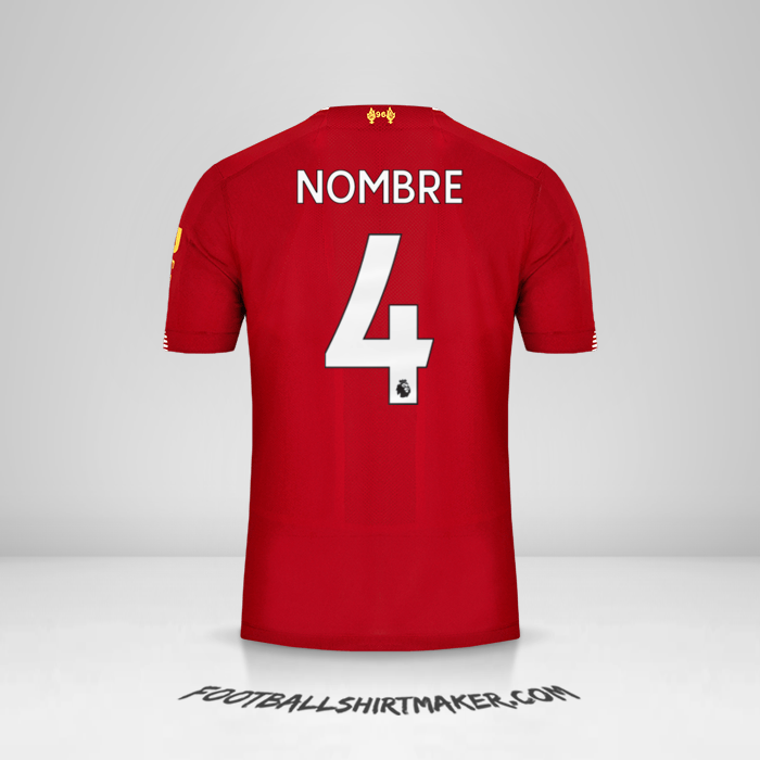 Jersey Liverpool FC 2019/20 -  nombre - 4