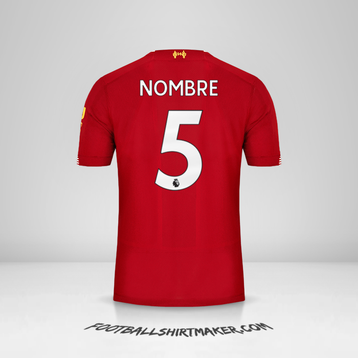 Jersey Liverpool FC 2019/20 -  nombre - 5