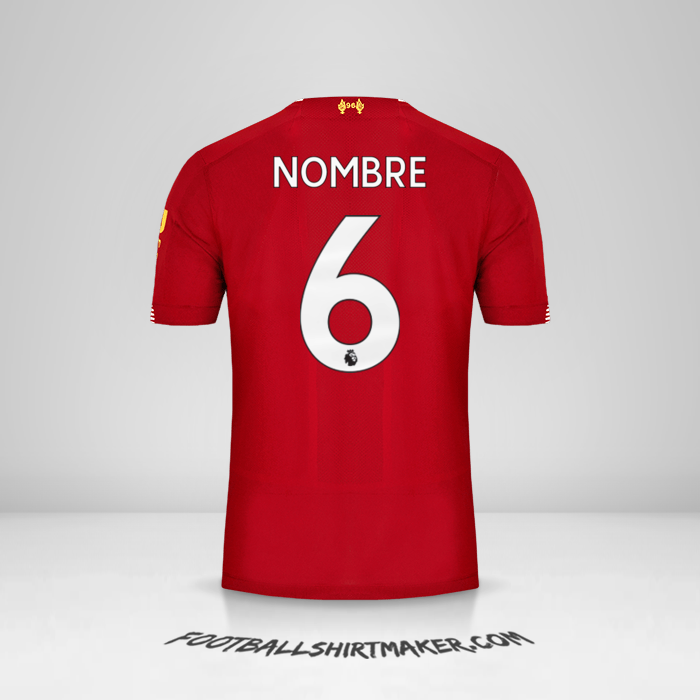 Jersey Liverpool FC 2019/20 -  nombre - 6