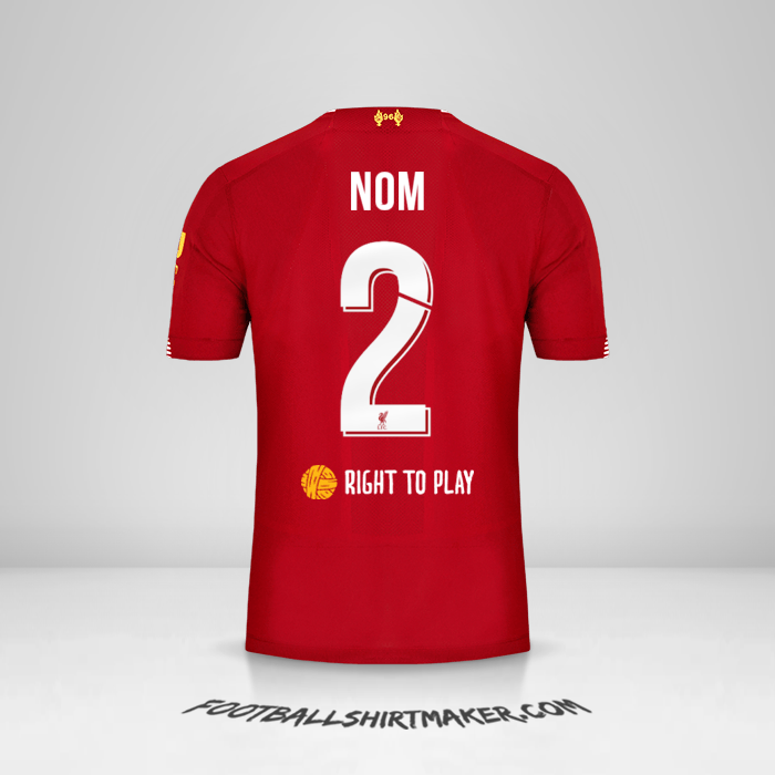 Maillot Liverpool FC Cup 2019/20 -  nom - 2