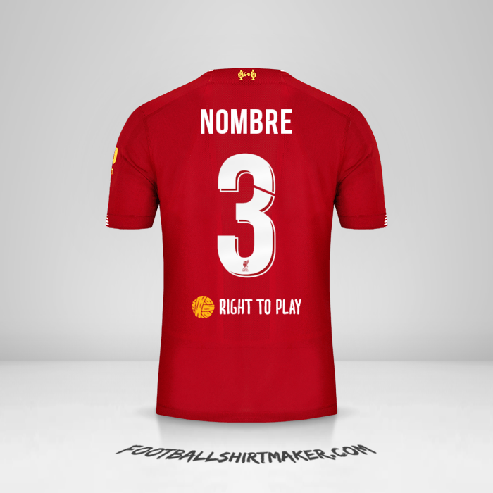 Camiseta Liverpool FC Cup 2019/20 -  nombre - 3