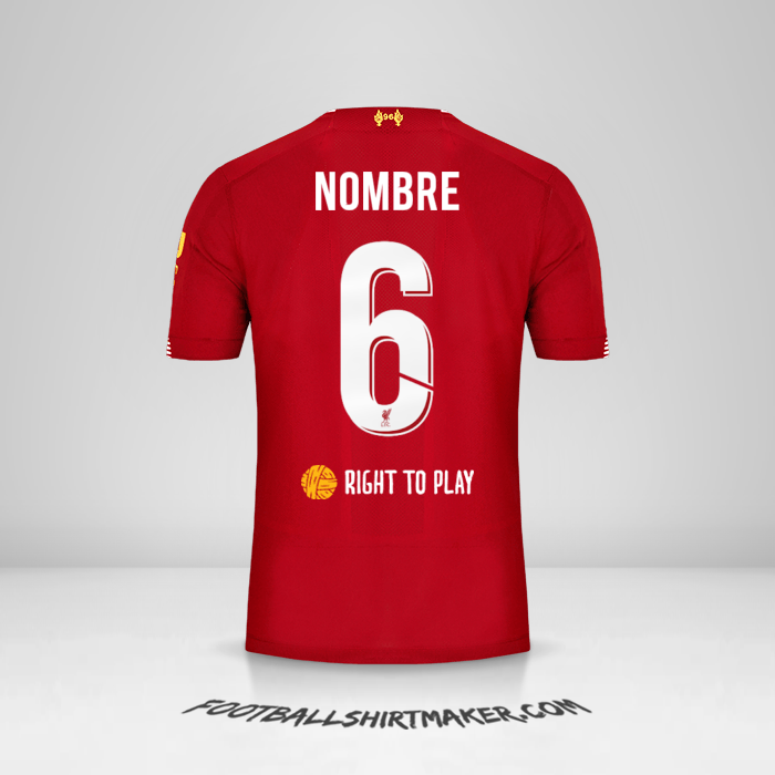 Jersey Liverpool FC Cup 2019/20 -  nombre - 6