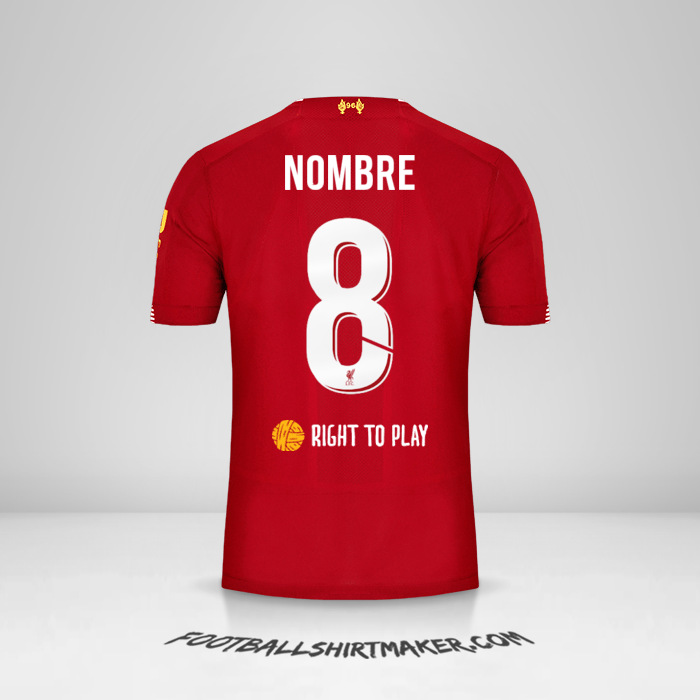 Camiseta Liverpool FC Cup 2019/20 -  nombre - 8