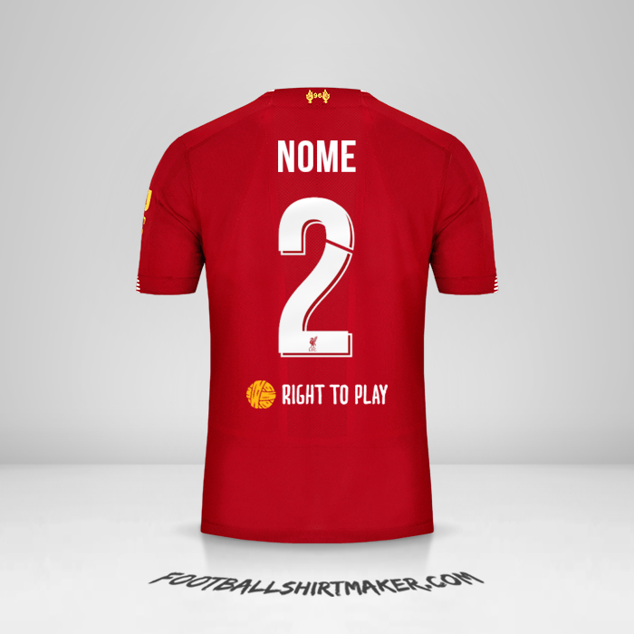 Camisa Liverpool FC Cup 2019/20 -  nome - 2