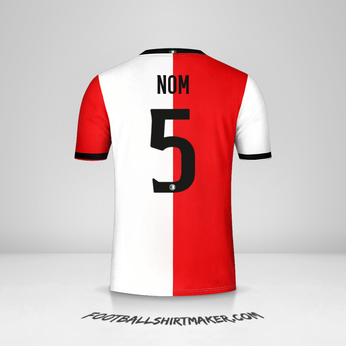 Maillot Feyenoord Rotterdam 2018/19 -  nom - 5
