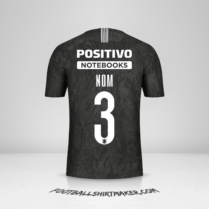 Maillot Corinthians Sudamericana 2019 Extérieur -  nom - 3