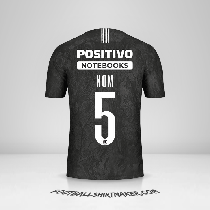 Maillot Corinthians Sudamericana 2019 Extérieur -  nom - 5