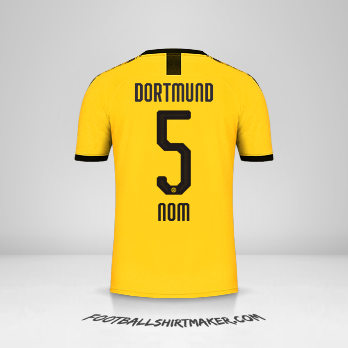 Maillot Borussia Dortmund 2019/20 -  nom - 5