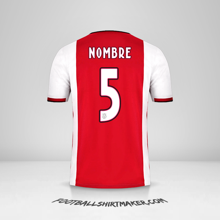 Jersey AFC Ajax 2019/20 -  nombre - 5