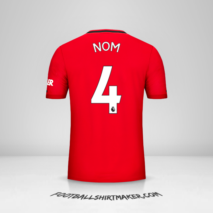 Maillot Manchester United 2019/20 -  nom - 4