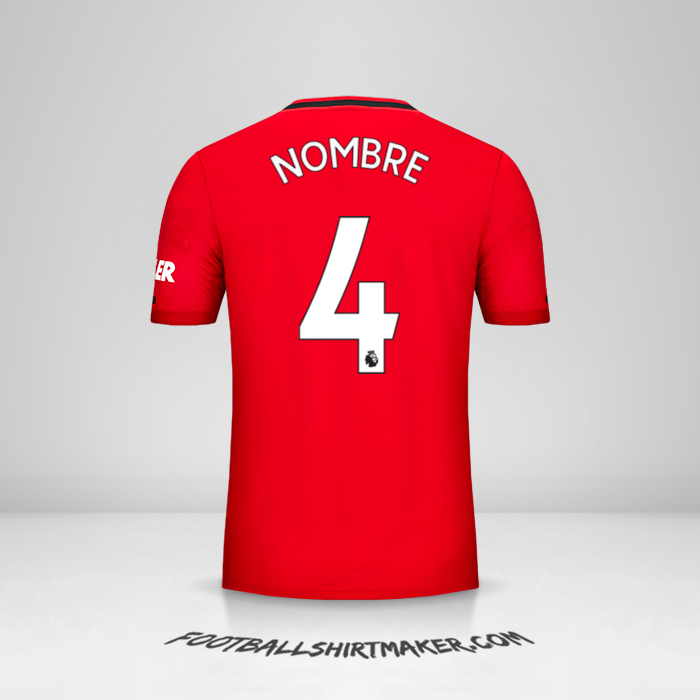 Jersey Manchester United 2019/20 -  nombre - 4