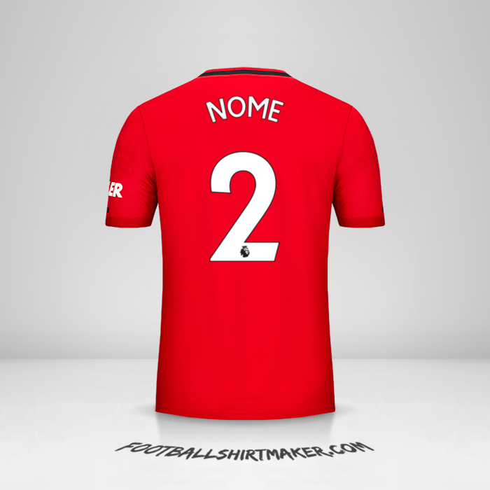 Camisa Manchester United 2019/20 -  nome - 2