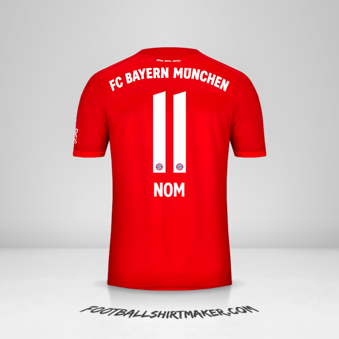 Maillot FC Bayern Munchen 2019/20 -  nom - 11