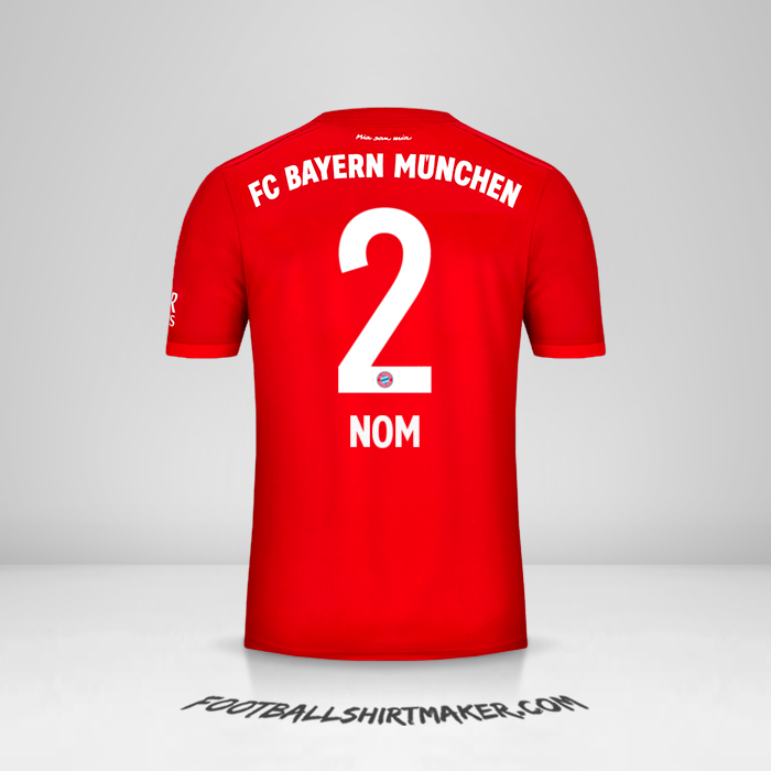 Maillot FC Bayern Munchen 2019/20 -  nom - 2