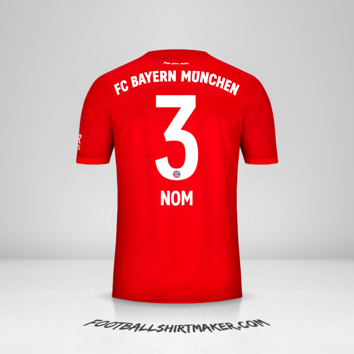 Maillot FC Bayern Munchen 2019/20 -  nom - 3