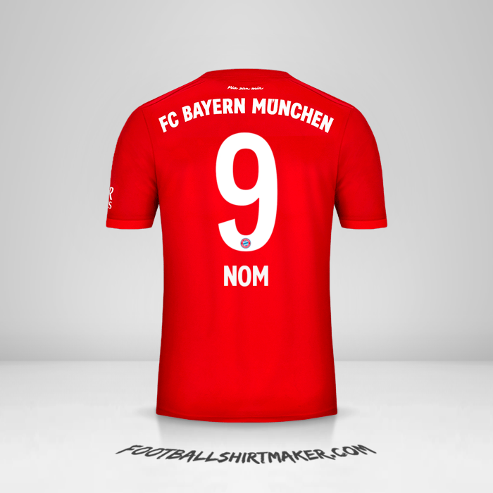 Maillot FC Bayern Munchen 2019/20 -  nom - 9
