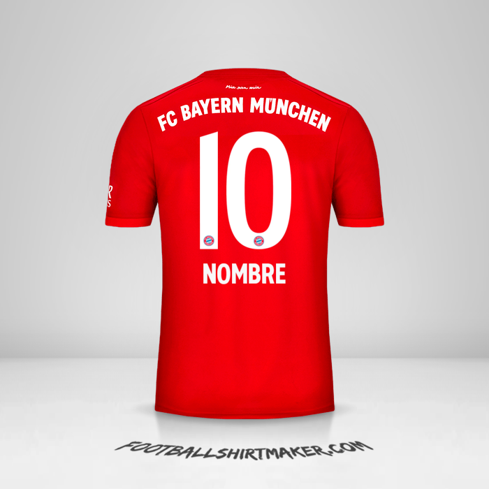 Jersey FC Bayern Munchen 2019/20 -  nombre - 10