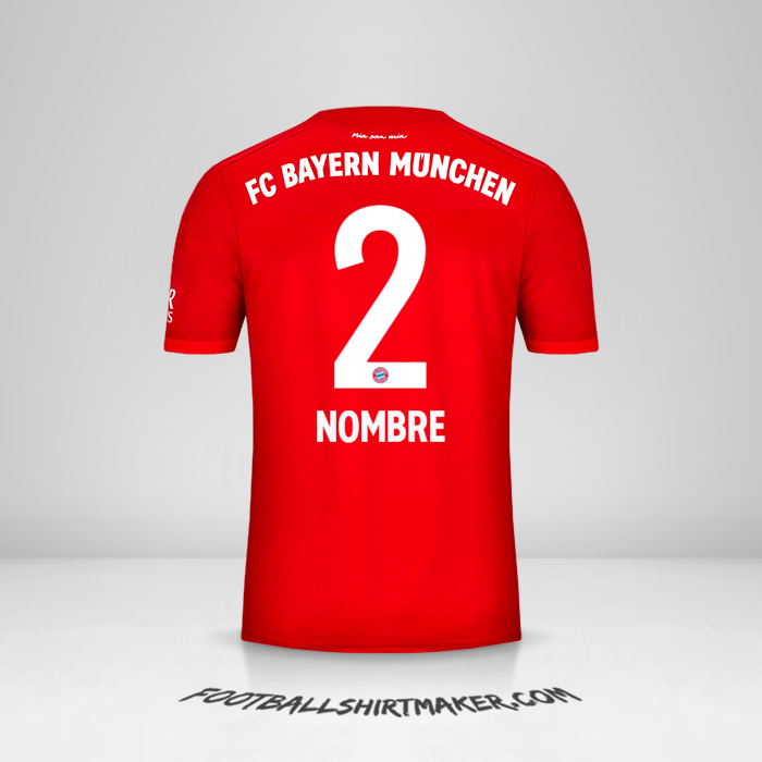 Jersey FC Bayern Munchen 2019/20 -  nombre - 2