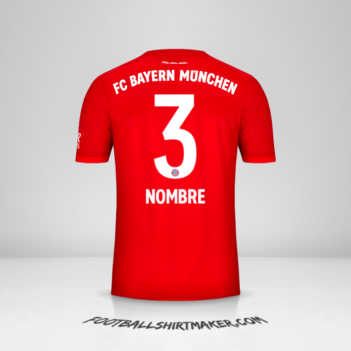 Jersey FC Bayern Munchen 2019/20 -  nombre - 3