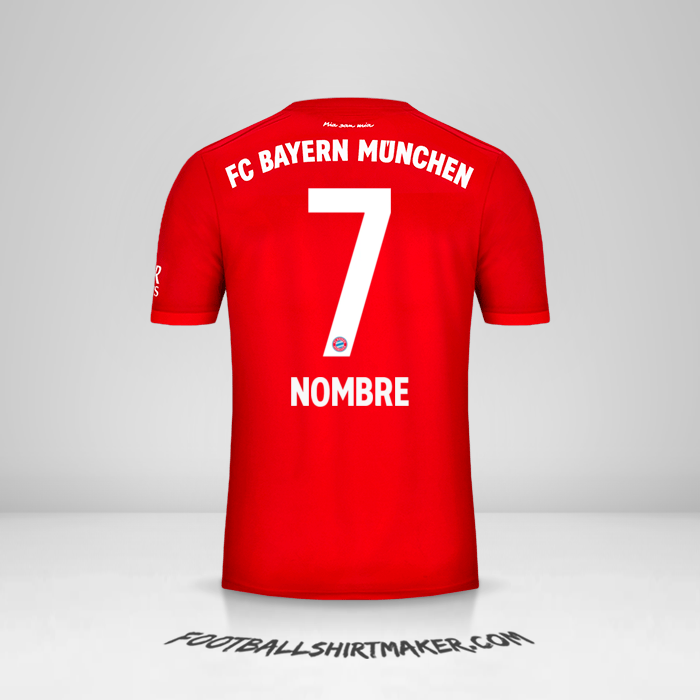 Jersey FC Bayern Munchen 2019/20 -  nombre - 7