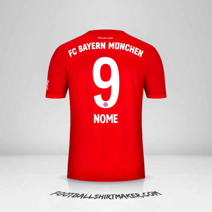 Camisola FC Bayern Munchen 2019/20 -  nome - 9