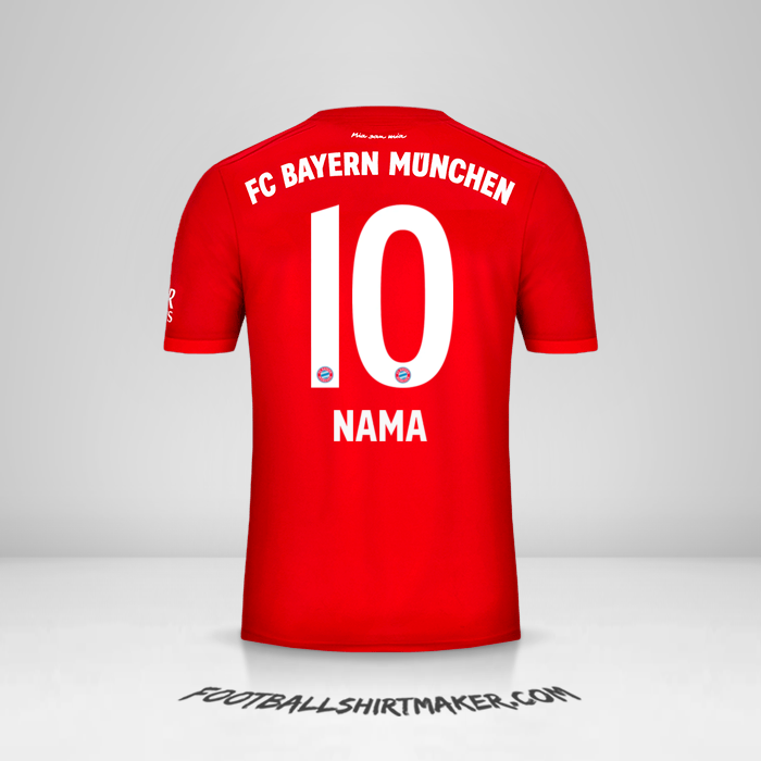 Jersey FC Bayern Munchen 2019/20 -  nama - 10