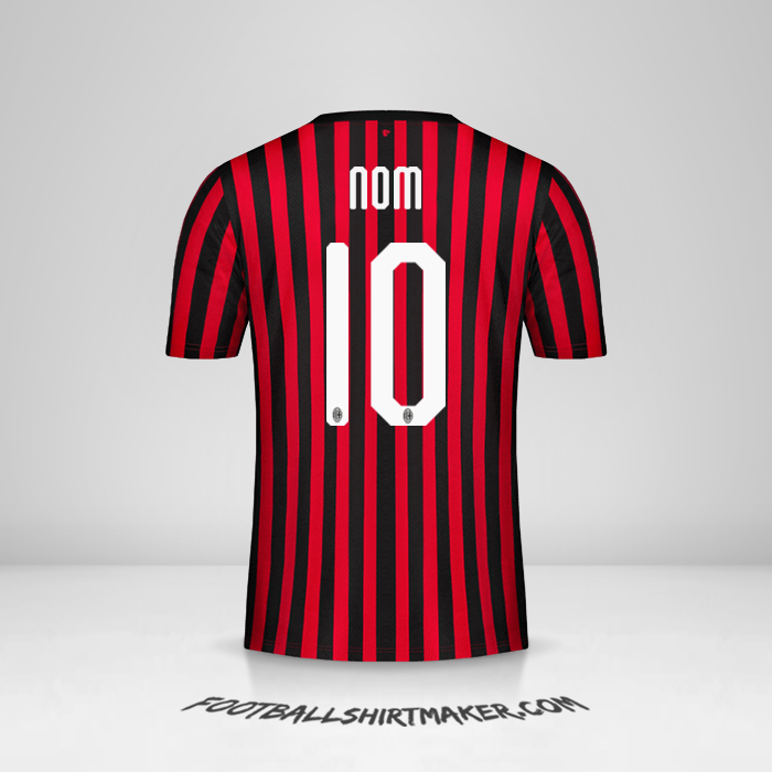 Maillot AC Milan 2019/20 -  nom - 10