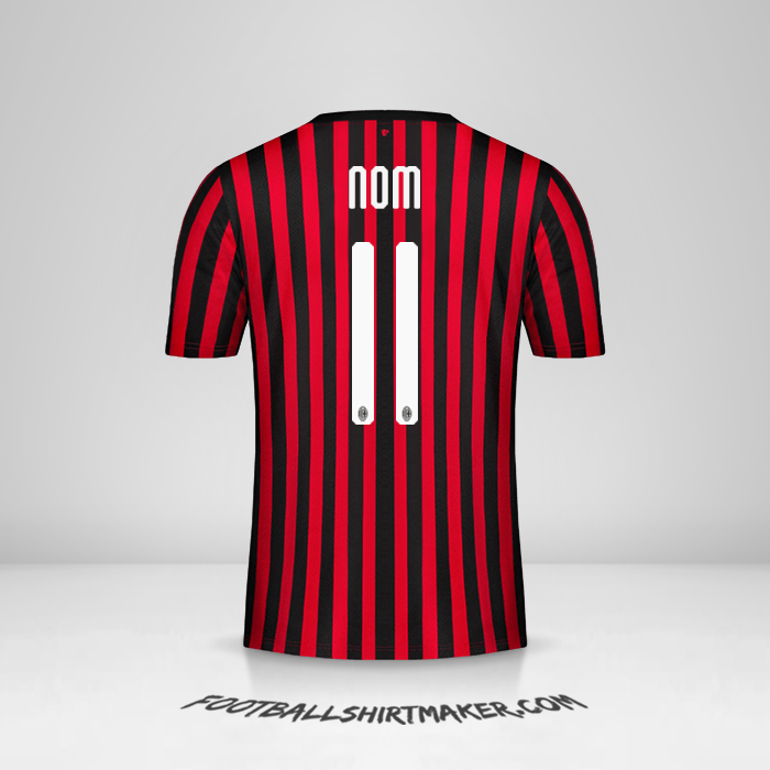 Maillot AC Milan 2019/20 -  nom - 11