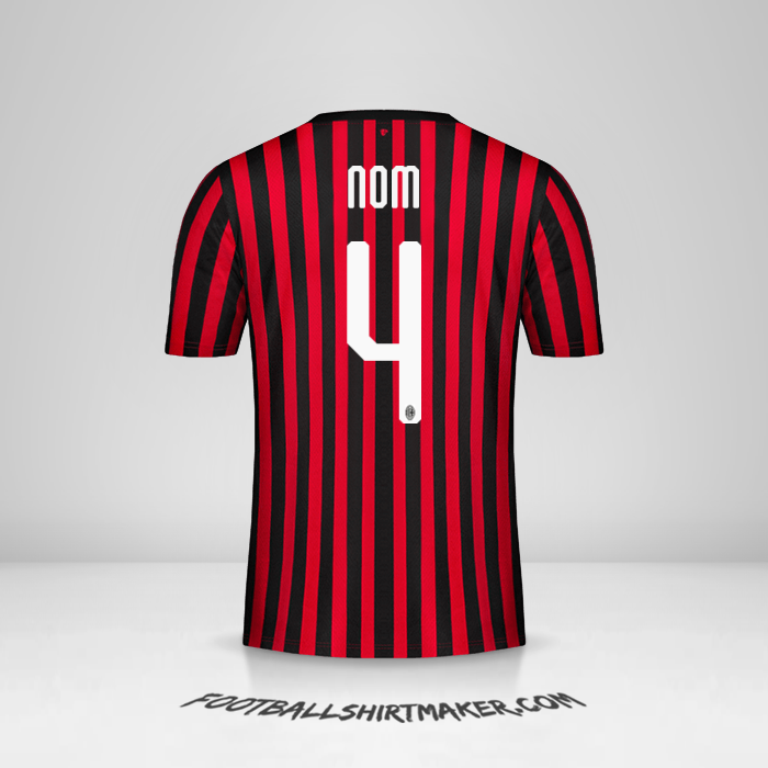 Maillot AC Milan 2019/20 -  nom - 4