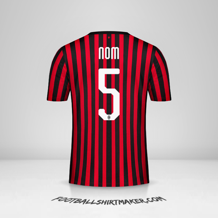 Maillot AC Milan 2019/20 -  nom - 5