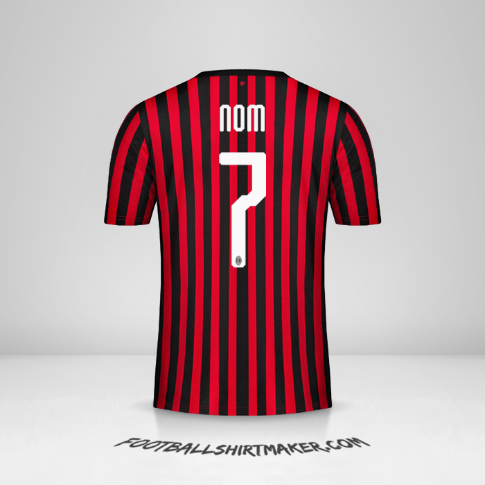 Maillot AC Milan 2019/20 -  nom - 7
