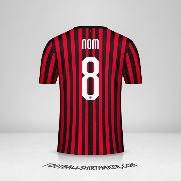 Maillot AC Milan 2019/20 -  nom - 8
