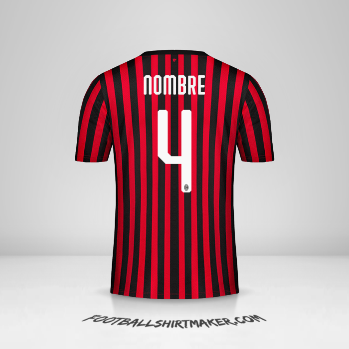 Jersey AC Milan 2019/20 -  nombre - 4