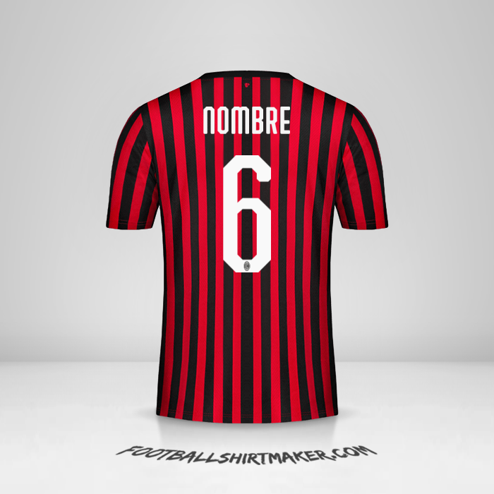 Jersey AC Milan 2019/20 -  nombre - 6