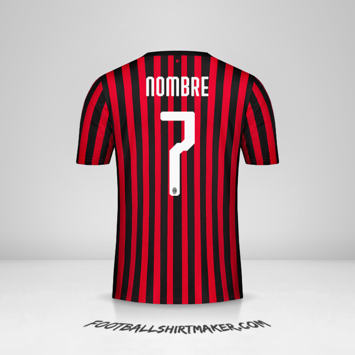 Jersey AC Milan 2019/20 -  nombre - 7