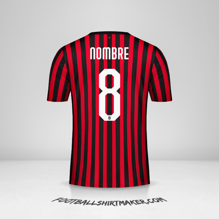 Jersey AC Milan 2019/20 -  nombre - 8