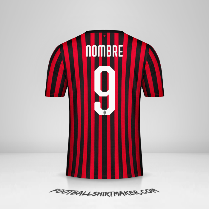 Jersey AC Milan 2019/20 -  nombre - 9