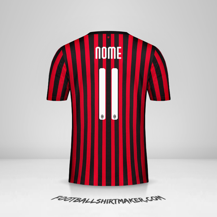 Camisa AC Milan 2019/20 -  nome - 11