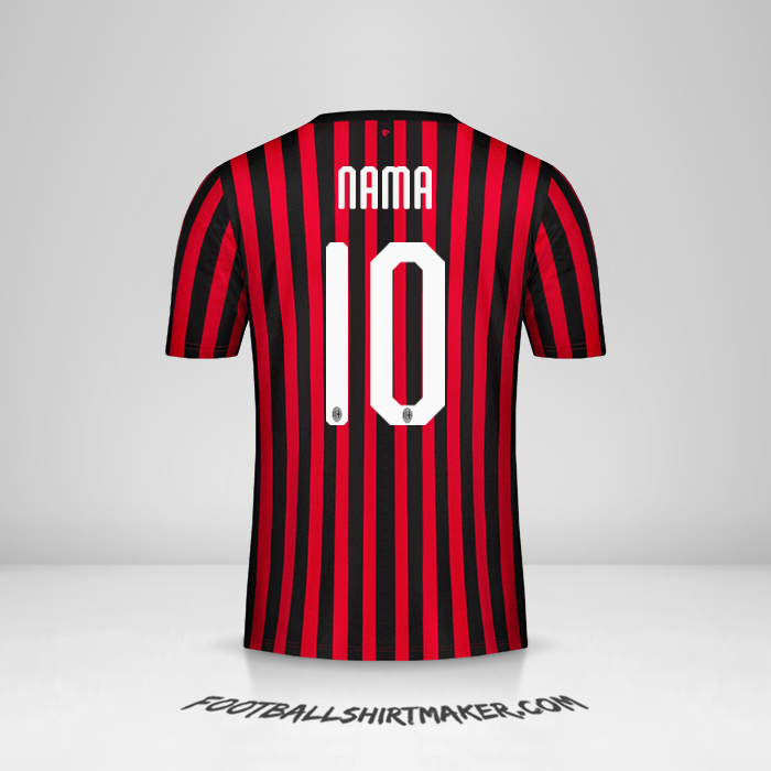 Jersey AC Milan 2019/20 -  nama - 10